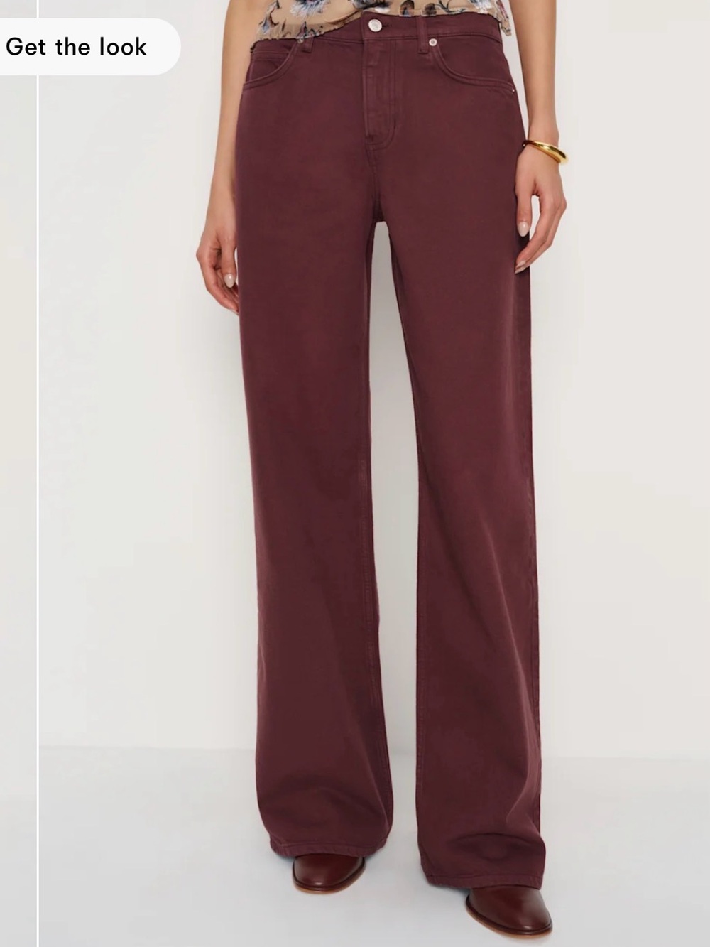 Reformation Cary Low Rise Slouchy Wide Leg Jeans 27 Blackberry - Picture 8 of 11